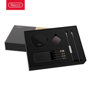 Recci Hong Kong Made Special Giftbox Of Combo Mobile Accessories Pack,Powebank/Wireless Charger/ Bt Speaker/ Bt Sport Headset/ Multicharger Etc
