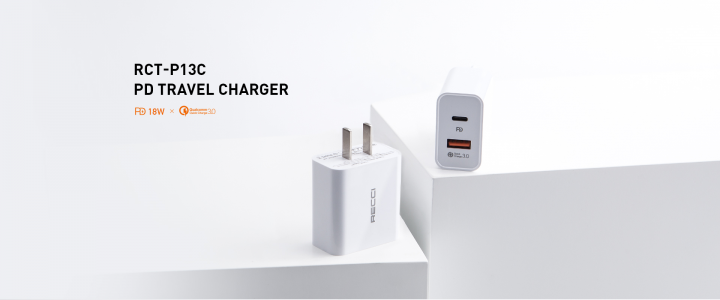 Recci 20W USB C Quick Charger, Dual Port Wall Charger [PD 3.0 Power Delivery + Quick Charging 3.0] Fast Block Adapter Compatible iPhone & Samsung iPhone 12 Pro Max Charger PD Adapter