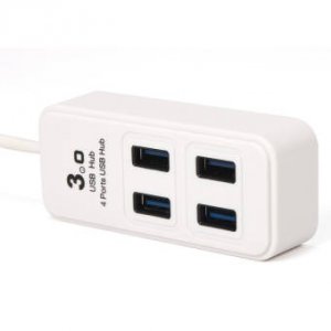 USB 3.0 4-Port Ultra Slim 3.0 Hub Splitter with 1.2 miter Extension Long Cable Cord, Multiport Expander for Desktop Computer PC, PS4, Laptop, MacBook, iMac, Mac Mini, Xbox One Supports HDD