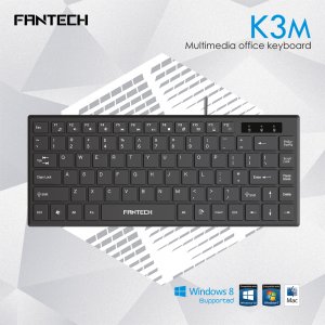 Fantech K3M Ultra Slim Wired Office Keyboard With 87 Keys For Notebook Laptop Pc Suitable For Office