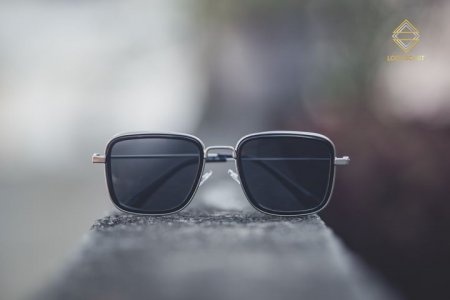 Tom Hardy Sunglasses - KS Silver Frame Black Lens