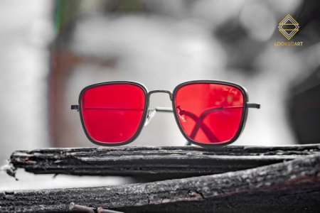 Tom Hardy Sunglasses - KS Red with Black Frame