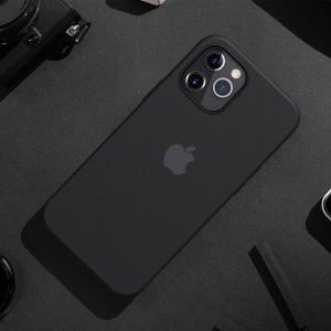 Liquid Silicone Case Compatible with iPhone 12 Pro Max Case, 6.7 inches, Gel Rubber Full Body Coverage Shockproof Phone Case for iPhone 12 Pro Max 2020 - Blue