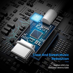 Joyroom USB C to 3.5mm Headphone Adapter Type C Male to Aux Female HiFi DAC Audio Jack Cable Dongle Stereo Earphone Connector Compatible for Samsung Galaxy S21+ S20 S10 Note 10, Pixel, iPad Pro 2021 M1, iPad Air 4 2020, iMac 2021 M1