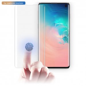Nadunx Galaxy Note10 Screen Protector Tempered Glass [Ultrasonic Fingerprint Compatible] Premium Nanoscale UV Light Curved Liquid Glass Screen Protector for Samsung Galaxy Note 10 - HD Clear