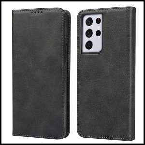 Coblue Galaxy S21 Ultra Wallet Case, Premium PU Leather Flip Folio Card Holder Magnetic Closure Kickstand Shockproof Cover Compatible Galaxy S21 Ultra (6.8" 2021)